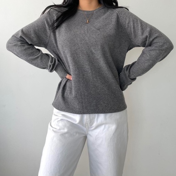 BNWT J. Lindeberg Grey Knit Crewneck Jumper - Medium - Picture 1 of 5